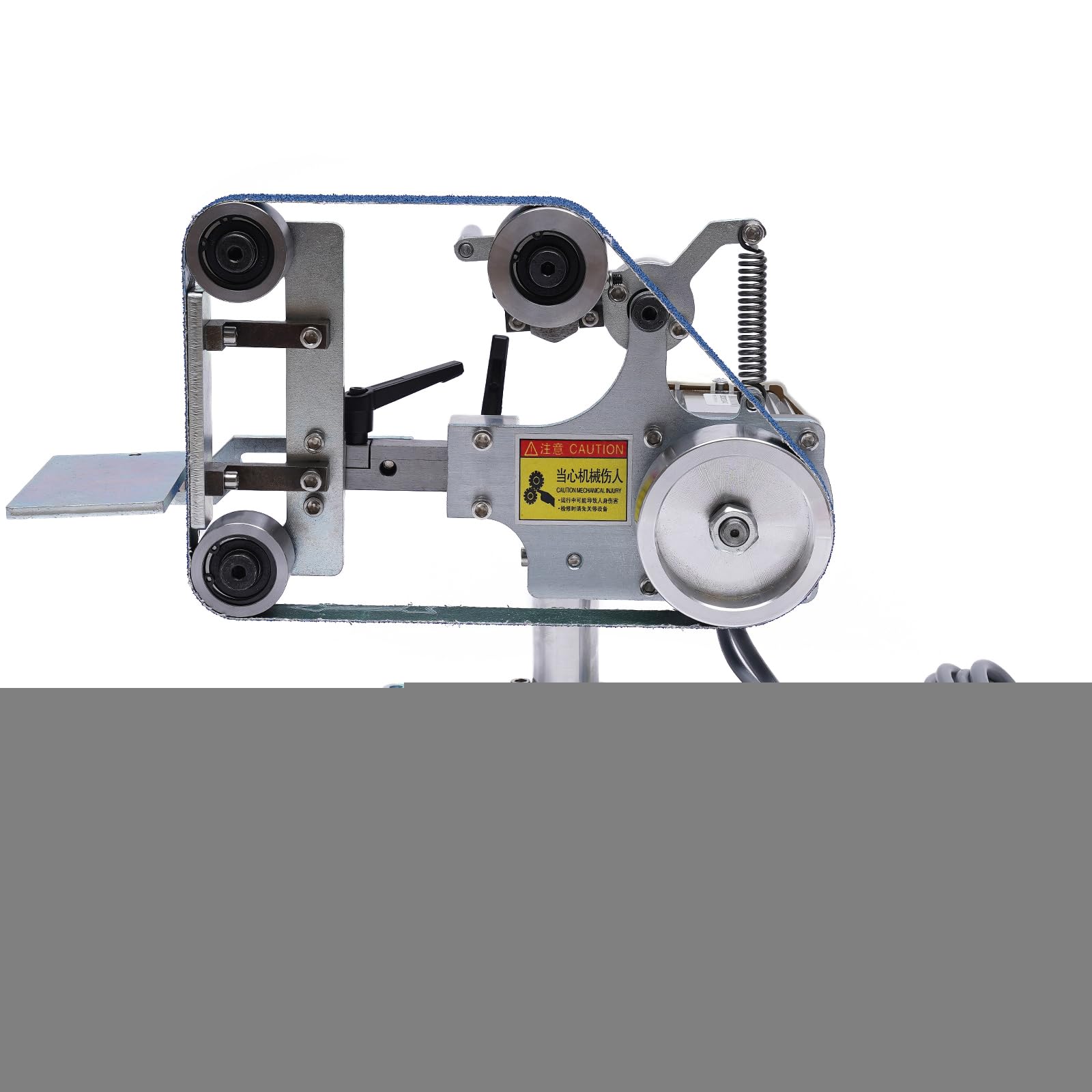 110V 550W 1x30” Belt Sander + Motor Polishing Knife Sharpener Fixed Angle Grinder Tool with Large Benchtop Polishing Sander