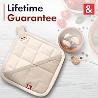 Vista 5 de Hedley & Bennett Soporte para ollas con bolsillo – Soportes para ollas calientes para cocina resistentes al calor – 100% algodón exterior y forro