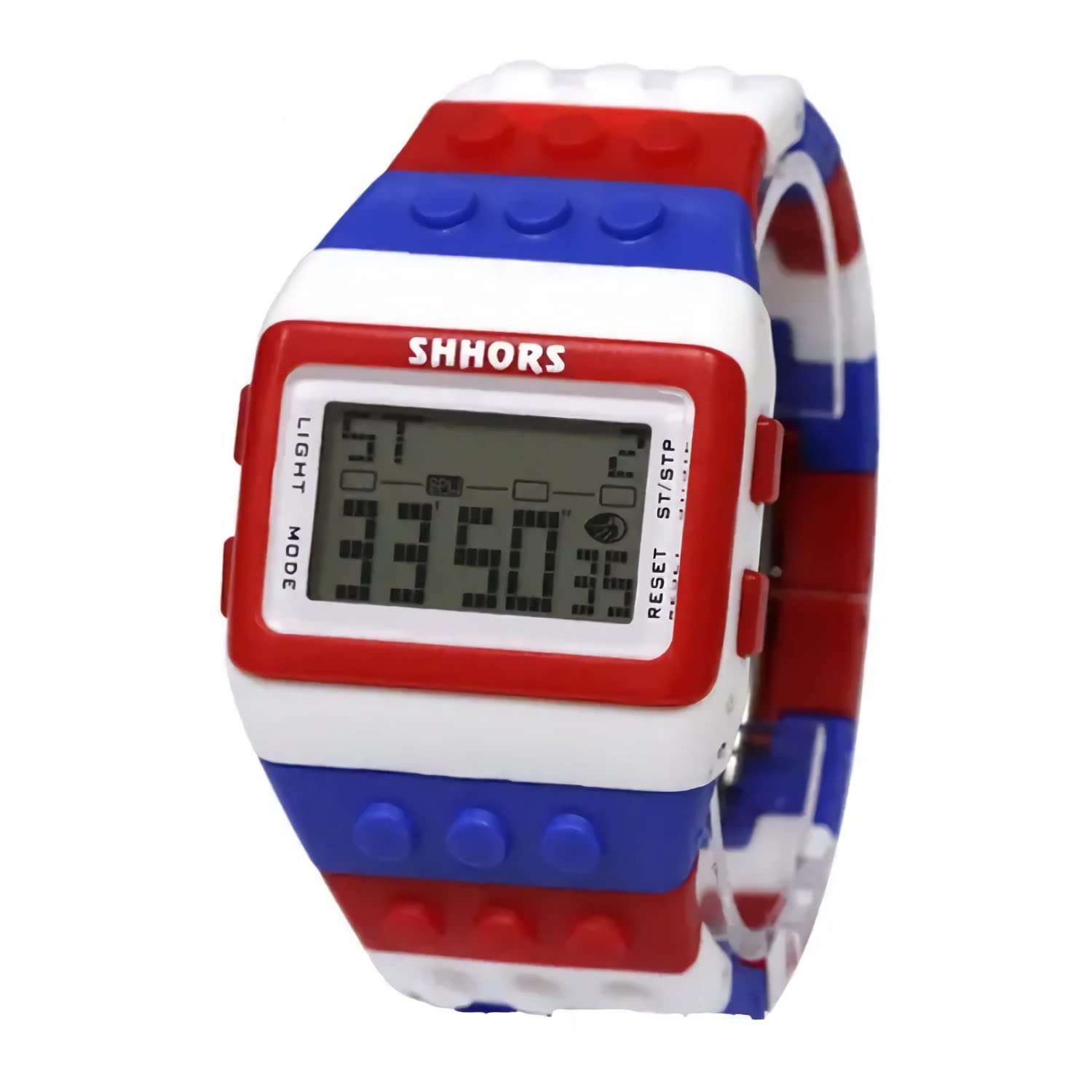 FENKOO Orologio digitale da pols neutro arcobaleno, Rosso