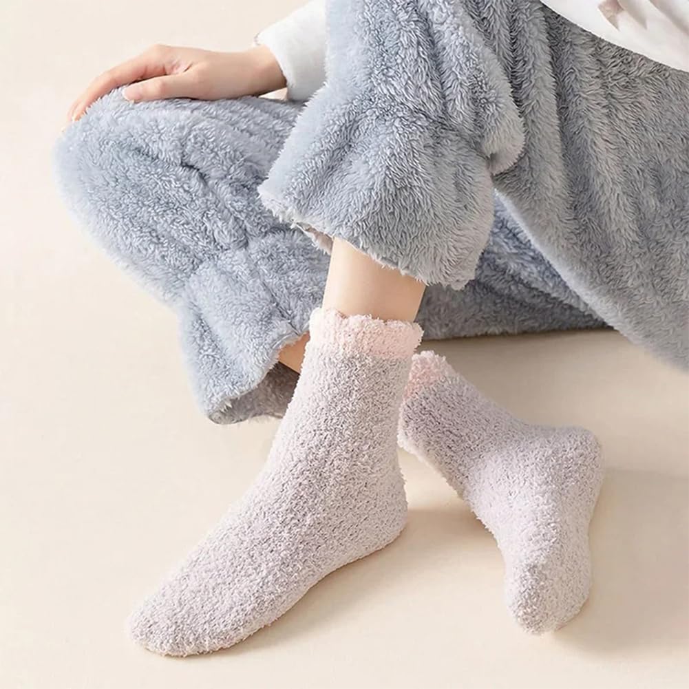 4 pares de calcetines suaves, gruesos y cálidos para mujer, ideales para el invierno