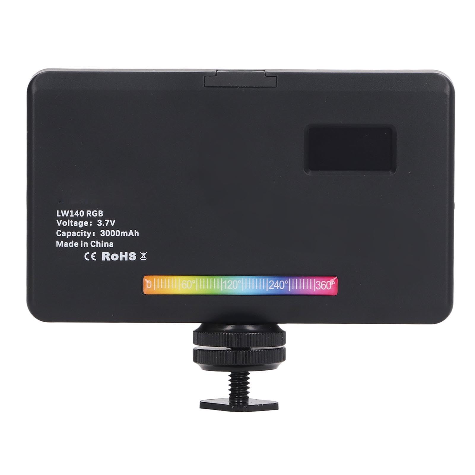 Luce Video RGB LW140, Luce Video Portatile a LED su Fotocamera, Luce di Pannello LED Dimmerabile CRI 95+ 2500K-9000K, 3000mAh Ricaricabile, 360 Effetti a Colori 26