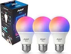 Lampada Led Smart Inteligente Wi-fi 2.4 GHz Alexa google 10w RGB E27 110v/220v Cod: 290028177 Neo Avant (RGB, 3 unidades)