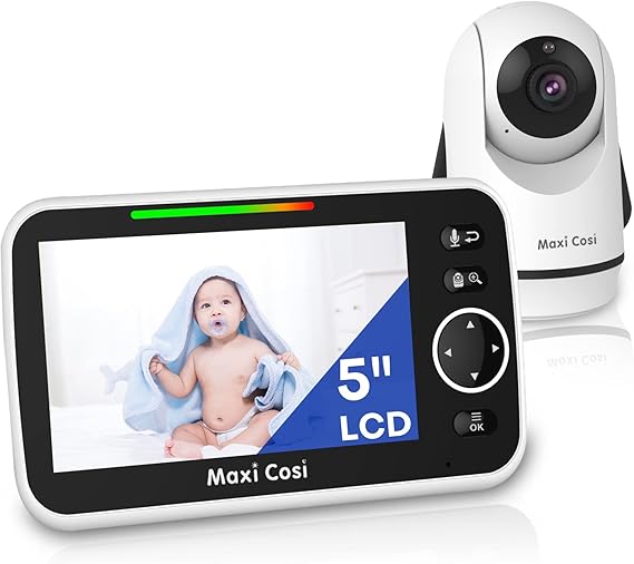 Maxi Cosi Baby Monitor with 5'' LCD Screen and Remote PanTiltZoom Camera, 30 Hour