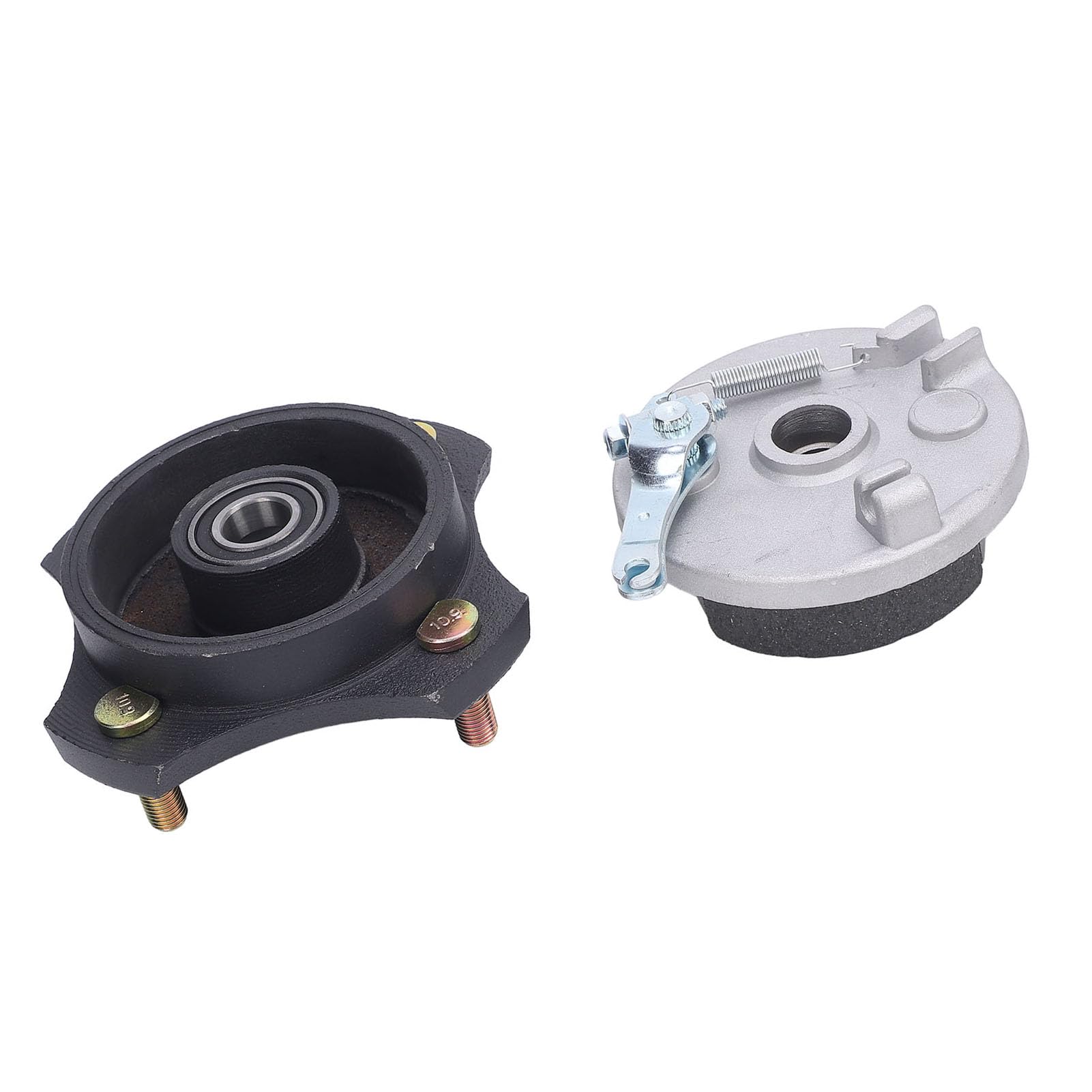 Piasta bębna hamulcowego ATV |Oś 17 mm, 4 kołki M10 Stop metali o wysokiej wytrzymałości |Piasta koła lewego bębna hamulcowego do pojazdów ATV/gokart/UTV 110cc 125cc 150cc