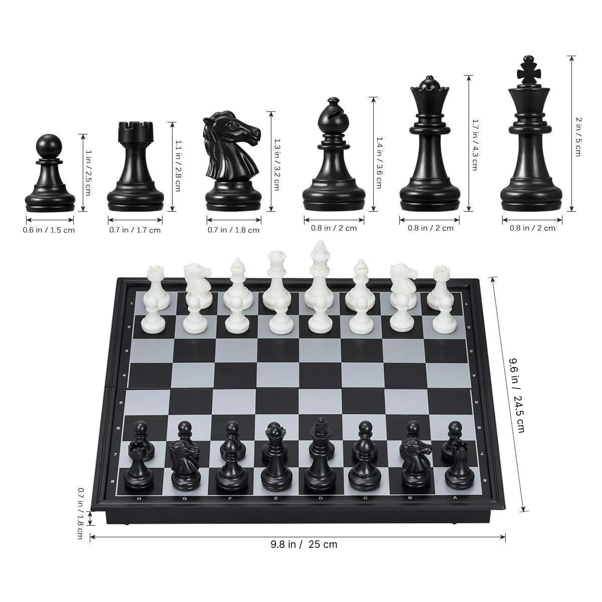 Blue tick Magnetic Educational Chess Board Set with 10 Inch Folding Board – Travel-Friendly, Compact, Folding Game for Kids & Adults - Image 5 thumbnail