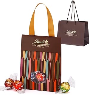 【Lindt公式クリスマスギフト】リンツ (Lindt) チョコレート リンドール ジャパンコレクションバッグ 8個入 矢絣文様 個包装 手提げ袋付き ショッピングバッグS付