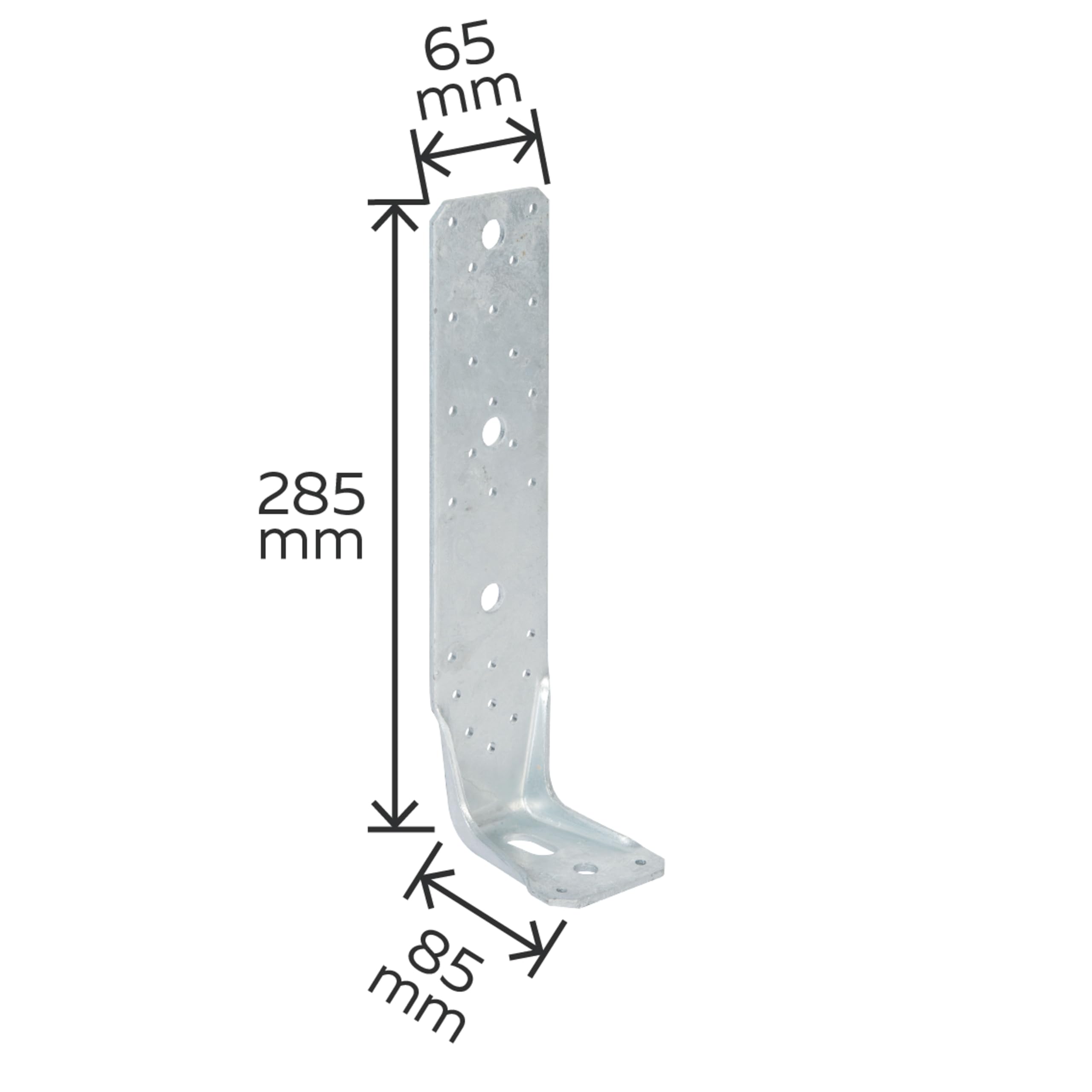 Alberts 850326 KR-Winkelverbinder "Langlo" | feuerverzinkt | 285 x 85 x 65 mm | 12er Set