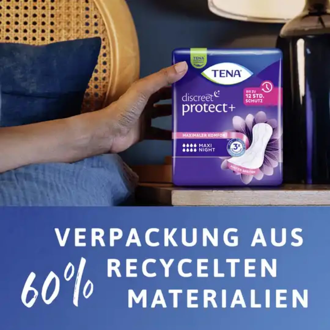 Mit Pufai Grocery, Discreet Maxi Night Einlagen Inkontinenzeinlagen für Frauen Monatspaket 4 X 12 STÜCK x 5 Packungen