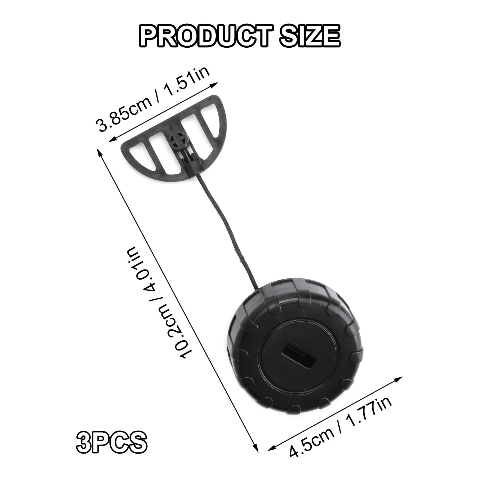 3 tapas de depósito y tapa de aceite para motosierras Stihl MS170 MS180 017 018, tapón de depósito de alta calidad y repuesto de tapa de aceite, accesorios Stihl duraderos para motosierra de