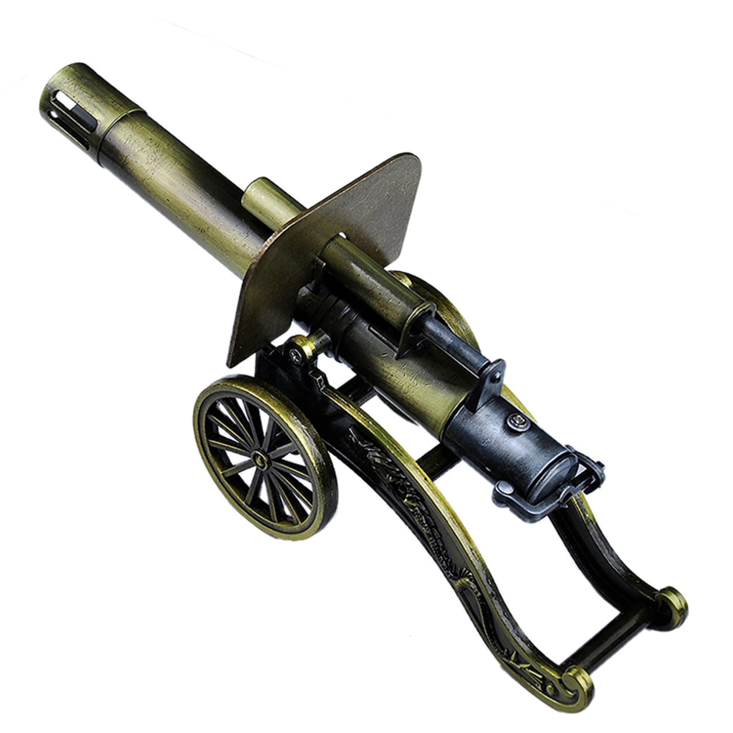 WLDOCA 2024 Mini Firecracker Cannon Firecracker Launcher Zinc Alloy Cannon Model Length 20cm, Weight 330g for Living Room Office Gifts,Green,20cm