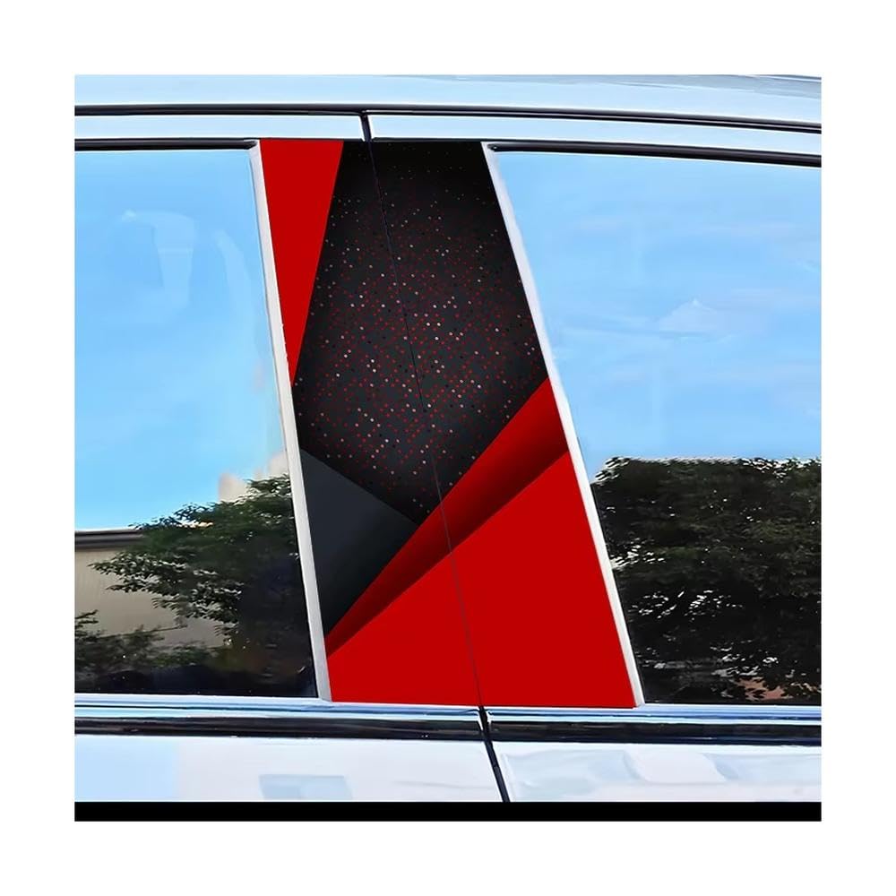 Auto Accessory Car Center Pillar Protection Stickers Polka Dots Pattern Scratch Resistant Film