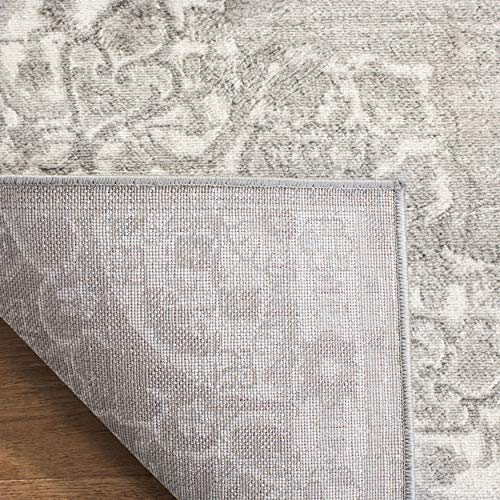 Safavieh Brentwood Collection Area Rug - 8' X 10', Grey & Ivory, Medallion Distressed Design, Non-Shedding & Easy Care, Ideal For High Traffic Areas In Living Room, Bedroom (Bnt802F) #TOP6