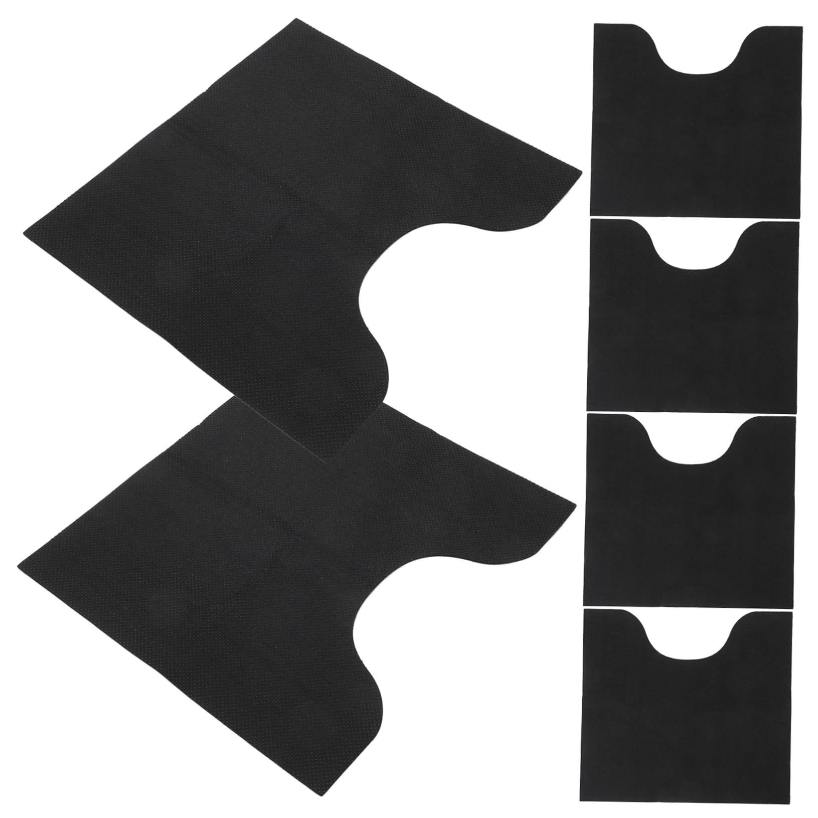 GLEAVI 6pc U-Shaped Toilet Training Pad Set Washable Chenille Rug for Bathroom Toilet Bowl Cover Pee Guard for Kids Toddler Potty Training Aid