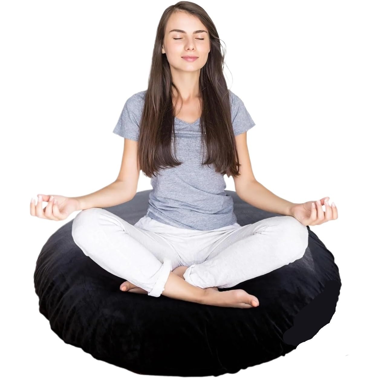 Cuscini da meditazione Cuscino da pavimento grande, cuscino meditazione rotondo 32", yoga e di grandi dimensioni