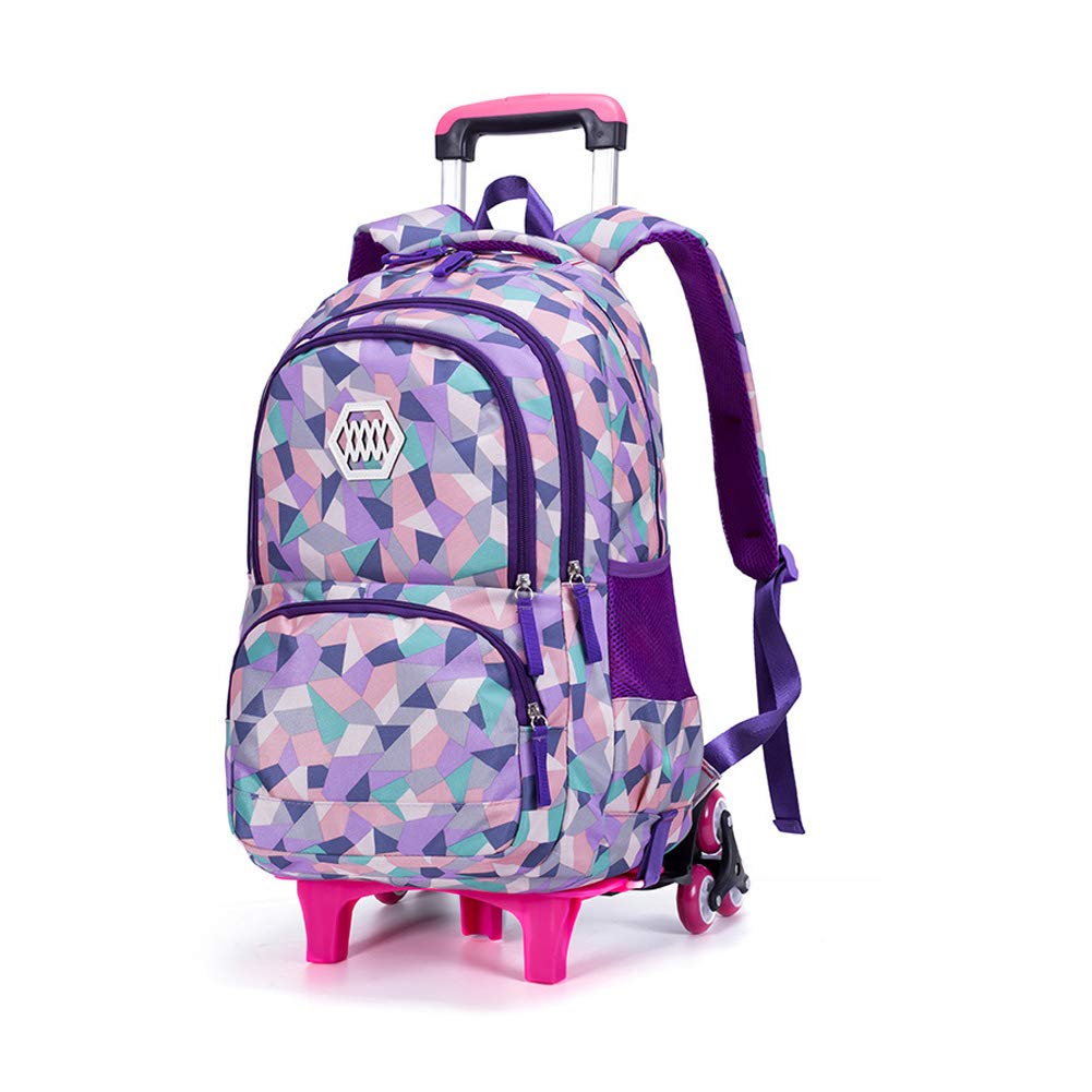 Zaino con Ruote Scuola Borsa Borsa a Rotelle Zaino Trolley per Ragazzi Ragazze Borsa da Viaggio per Computer Portatile