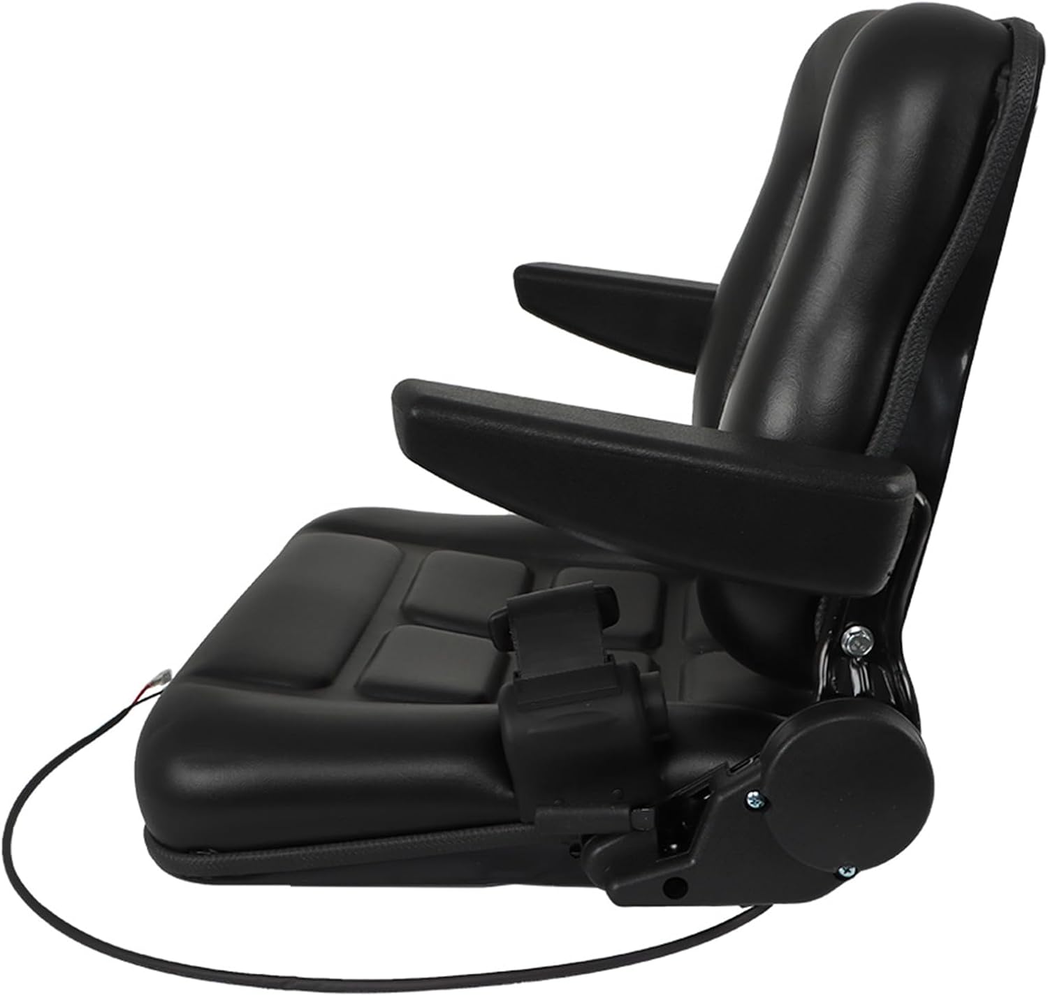 munirater Universal Fold Down Forklift Seat Tractor Seat Adjustable Back and Seatbelt Replacement for Excavator Skid Loader Backhoe