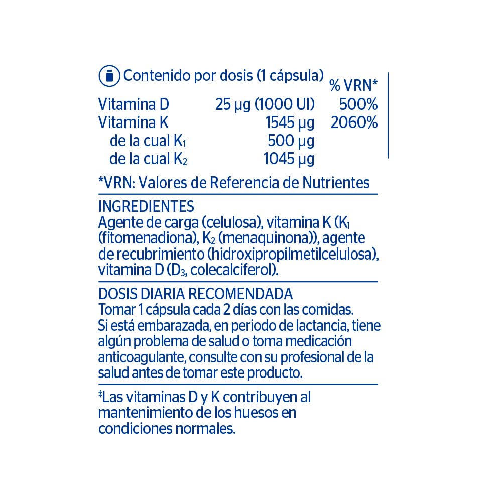 Pure Encapsulations Vitamina D3 + K Completa 60 Cápsulas Vegetales | Vitamina D3 con K1 y K2 | Ayuda a la Absorción de Calcio | Salud Ósea y Mantenimiento de los Huesos | Apto Vegetarianos