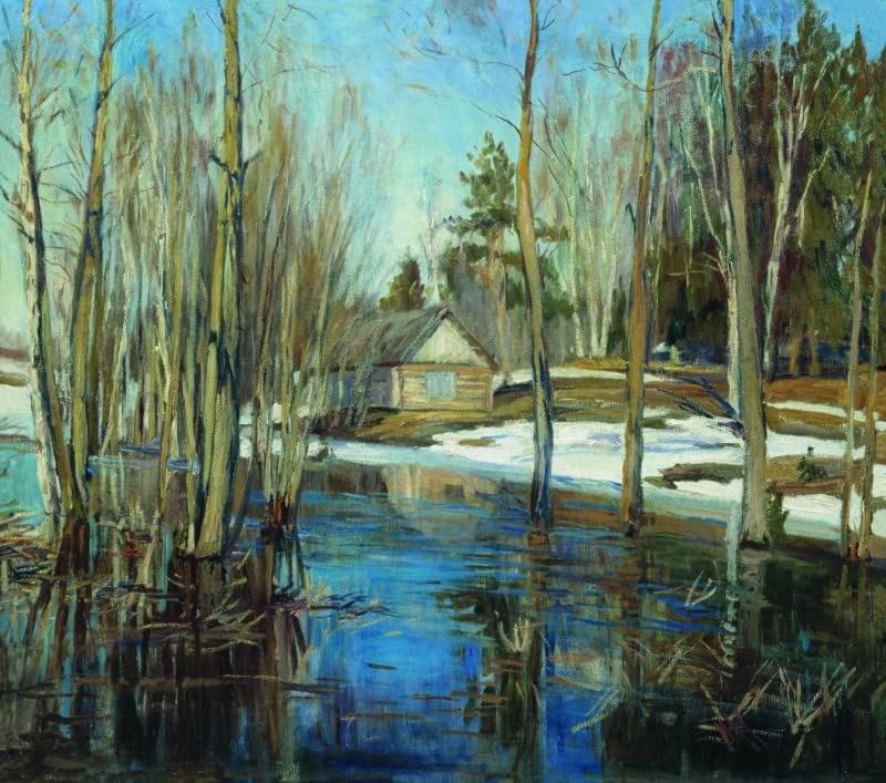Tableau Printemps Stanislav Joukovski psvdctoo poster vintage décoration chambre 60x90cm