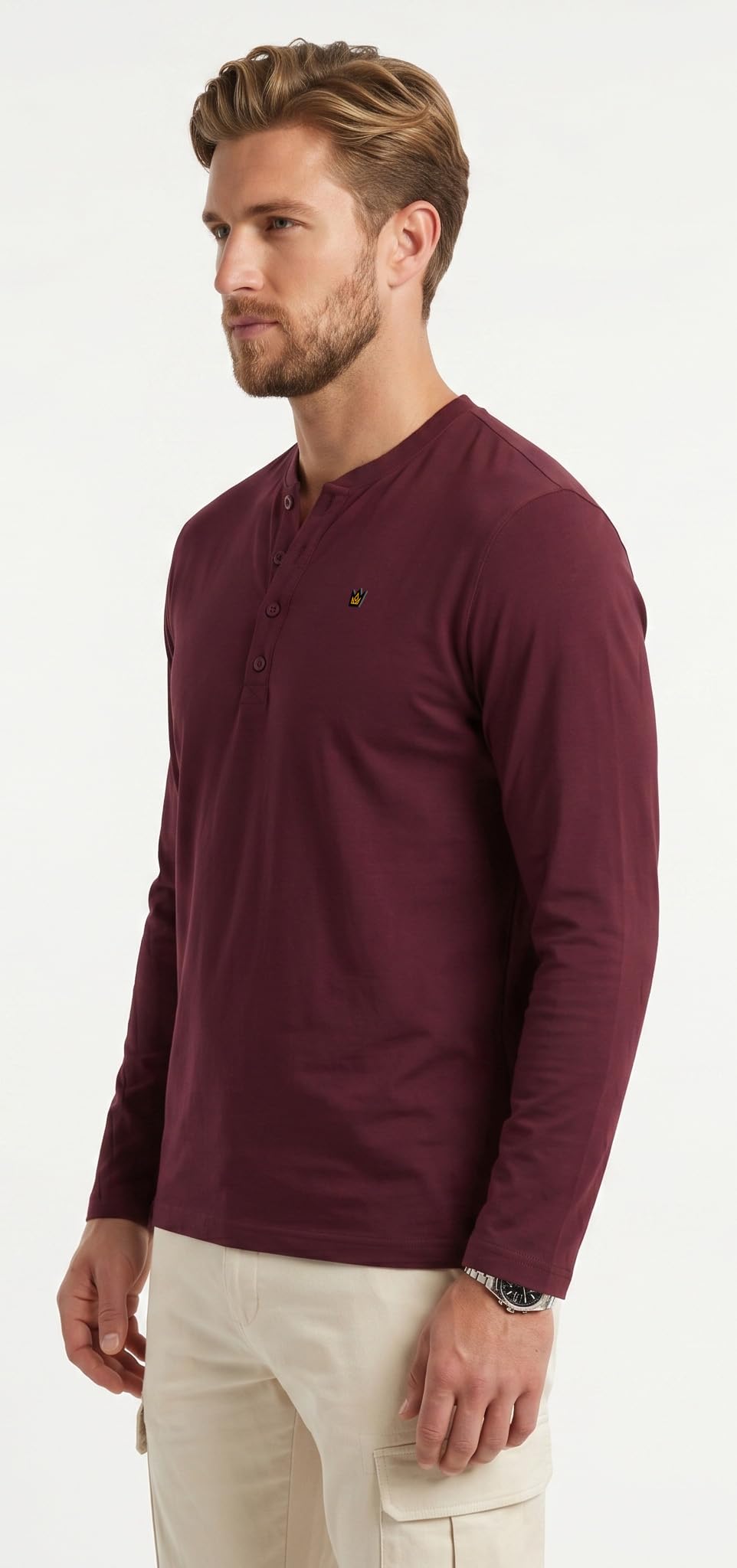 Confezione da 2 Magliette Henley a Maniche Corte, Leggere, per Palestra, Corsa e uscite Casual