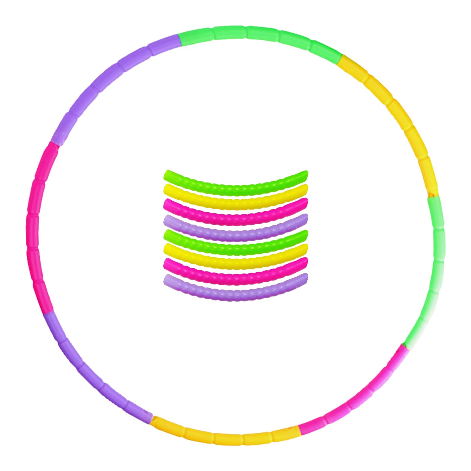 8 szt. Hula Hoop dla dzieci, zdejmowane obręcze hula, akcesoria sportowe, plastikowe obręcze hula dla dzieci, sprzęt do fitnessu.