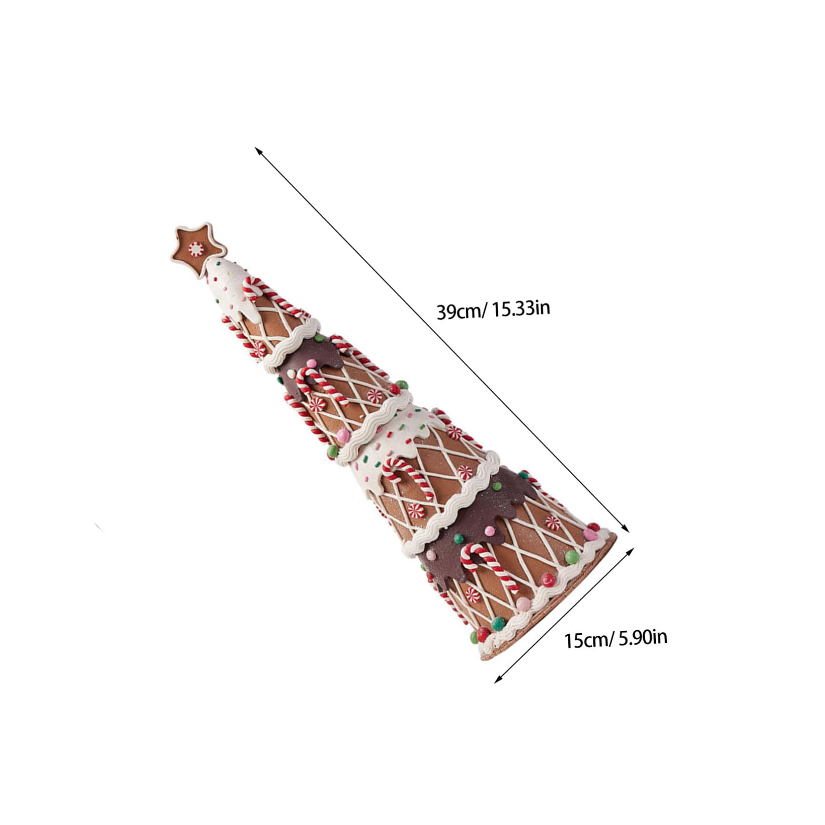 Árbol De Navidad Pequeño De Madera Diseño De Dulces De Silicona, Decoración Navideña Artesanal para Hogar y Oficinas, Adecuado para Fiestas y Regalos Festivos