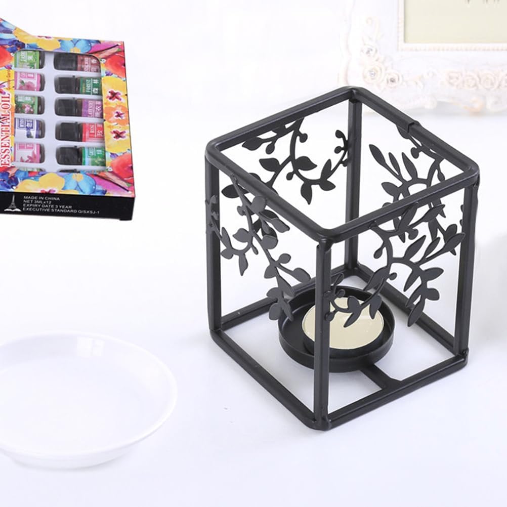 Garneck Decorative Essential Oil Burner Home Adornment Cauldron Wax Warmer Zen Incense Burner Iron Candle Holder Incense Burner Holder Non Candlestick Tea Light Holder Household Oil Heater