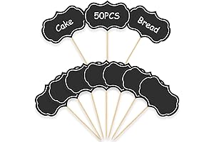 Cheese Markers, Charcuterie Labels, 50Pcs Chalkboard Cupcake Picks Charcuterie Accessories Food Label...