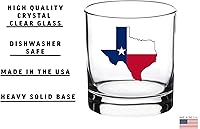 Vista 2 de Rogue River Tactical Bandera del estado de Texas Old Fashioned Glass Gift para texanos