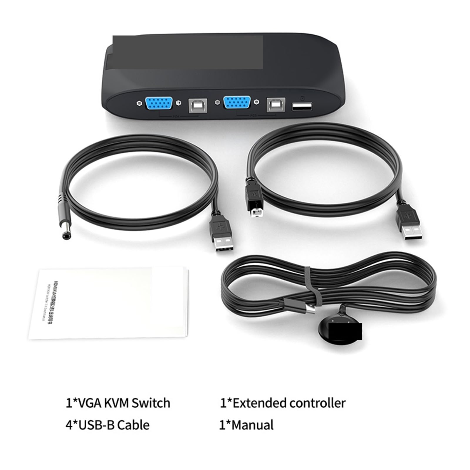 Przełącznik KVM 4X1 VGA Przełącznik wideo 1080P 4 w 1 wyjście Komputer Laptop Udostępnij monitor Mysz Klawiatura Drukarka do laptopa, telewizora, projektora