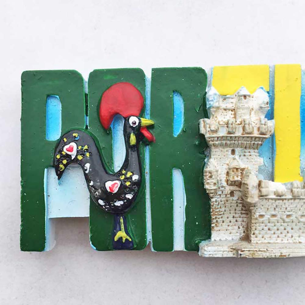 3D Portogallo Frigorifero Magnete Frigo Souvenir turistici Mestieri in Resina Fatti a Mano Adesivi magnetici Casa Cucina Decorazione Regalo di Viaggio