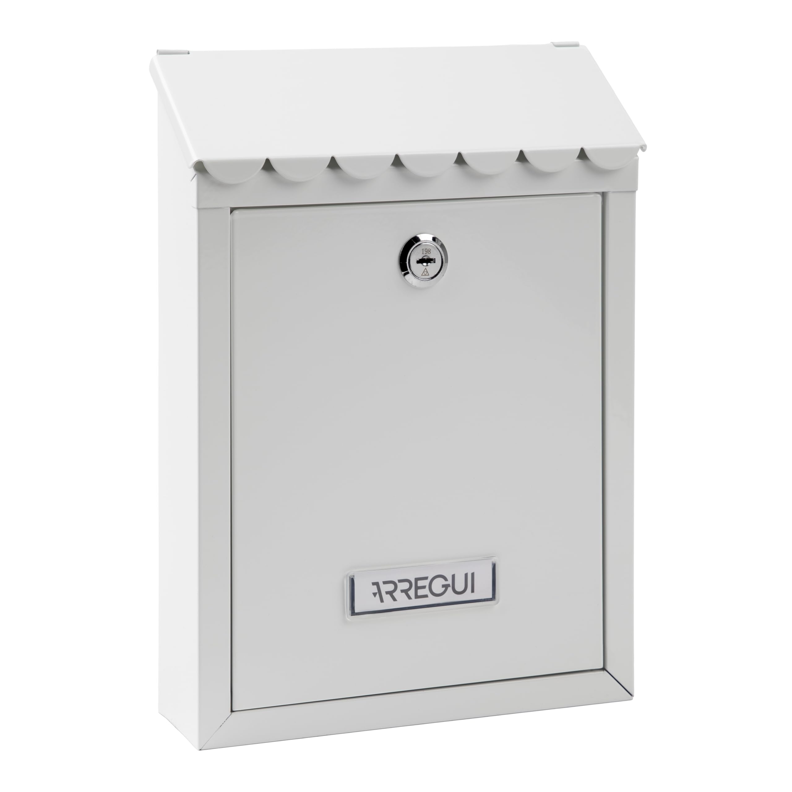ARREGUI Civic E5721-C Buzón Exterior de Acero Tamaño S (Correo DIN A5) | Buzón de Pared Pequeño | Buzón de Correo Individual | Fácil de Instalar | Blanco