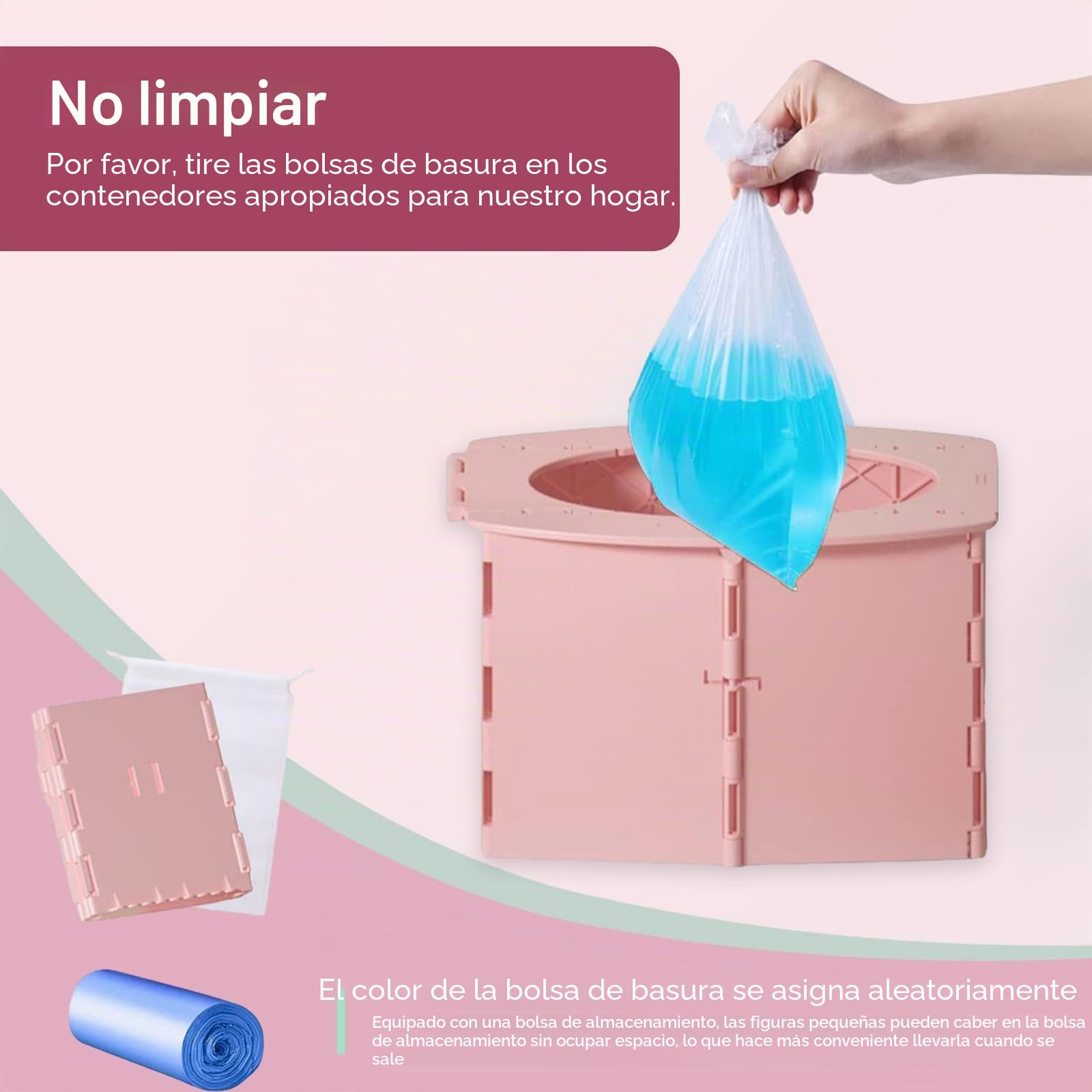 Inodoro Plegable para Niños,Orinal Portatil Niños Plegable,Orinal Portatil Niños,Asiento de Inodoro para Niños,Orinal Portatil Niños Plegable Viaje,Vater Para Niños,Plegable Potty Training,rosa