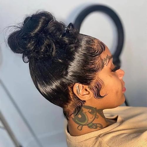 Miniatura 2 de Yokada Hair - Pelucas de cabello humano con encaje frontal 360 para mujeres negras, línea capilar prearrancada, densidad 180, encaje frontal,