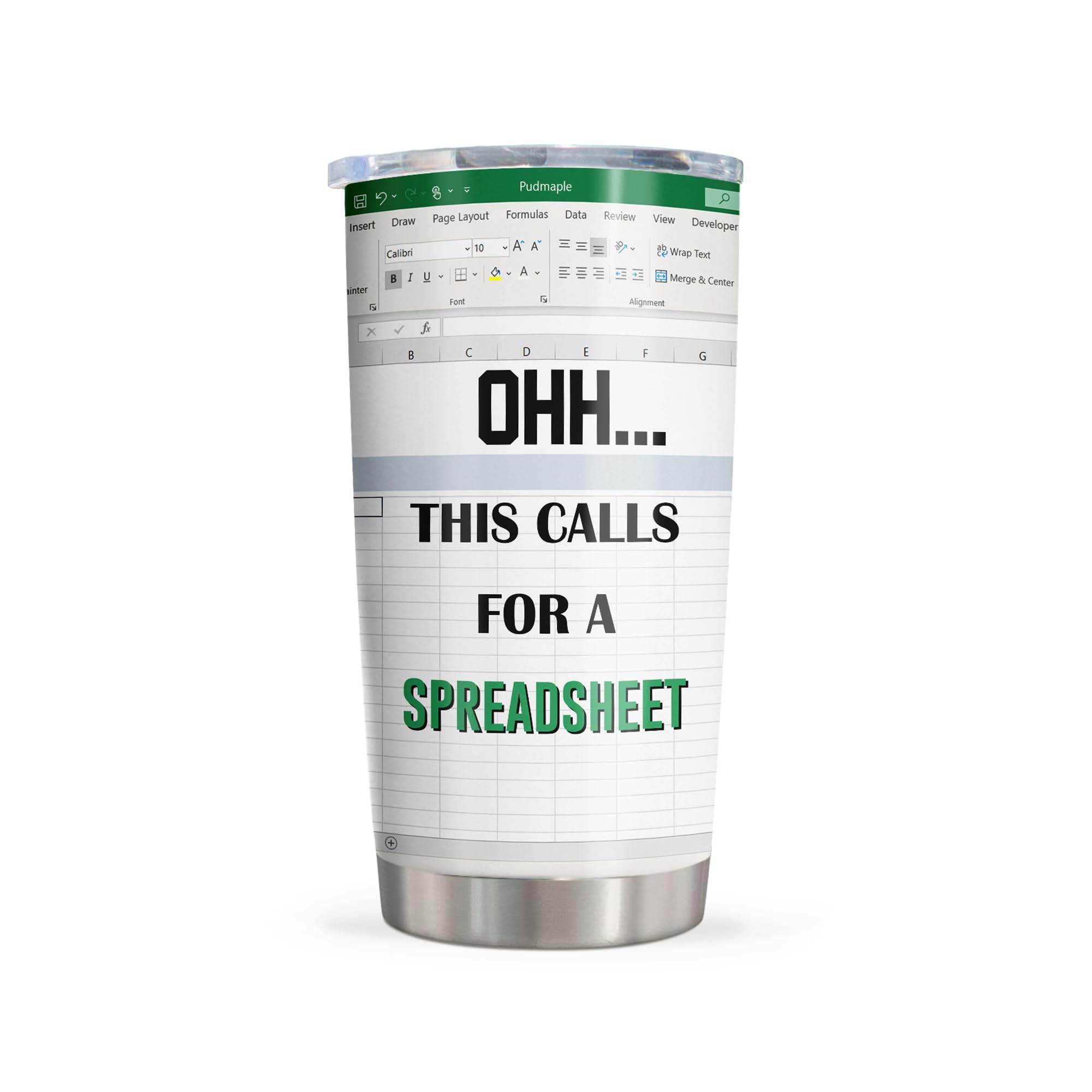 Excel Mug - Accountant Gifts for Women/Men, Funny Spreadsheet Mug, 20oz Tumbler