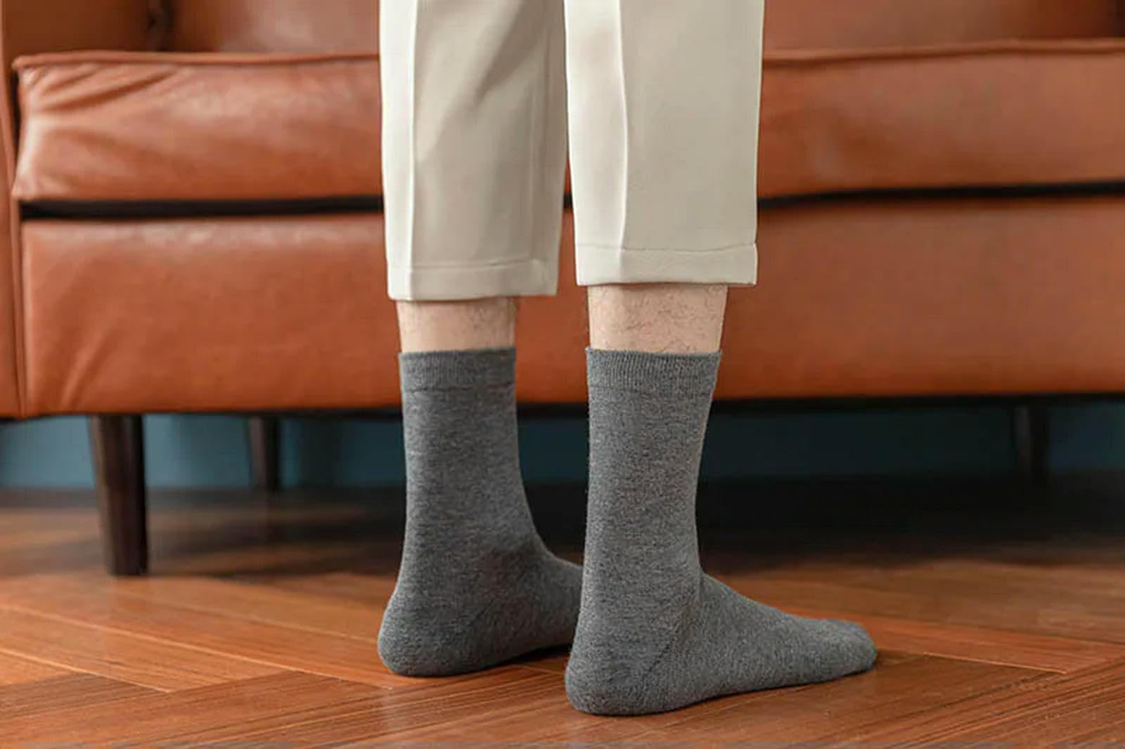Kuschelsocken 10 Paare Neue Herren -baumwollsocken Schwarze Geschäftsleute Socken Soft Atmungsaktiven Herbst Frühling Für Männliche Weiße-blau 10 Paare-10 Paare EIN Paket