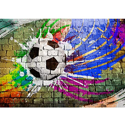 Runa Art Papel tapiz fotográfico muro de piedra de fútbol Moderna Lana Sala Cuarto Salón - Made in Germany - Vistoso 9021010c