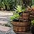 Tangkula 2-Tier Water Fountain Outdoor, Rustic Wood Cascading Waterfall Fountain with Electric Pump, Outside Water Feature with Decorative Hand for Garden Patio Backyard (Fir Wood)