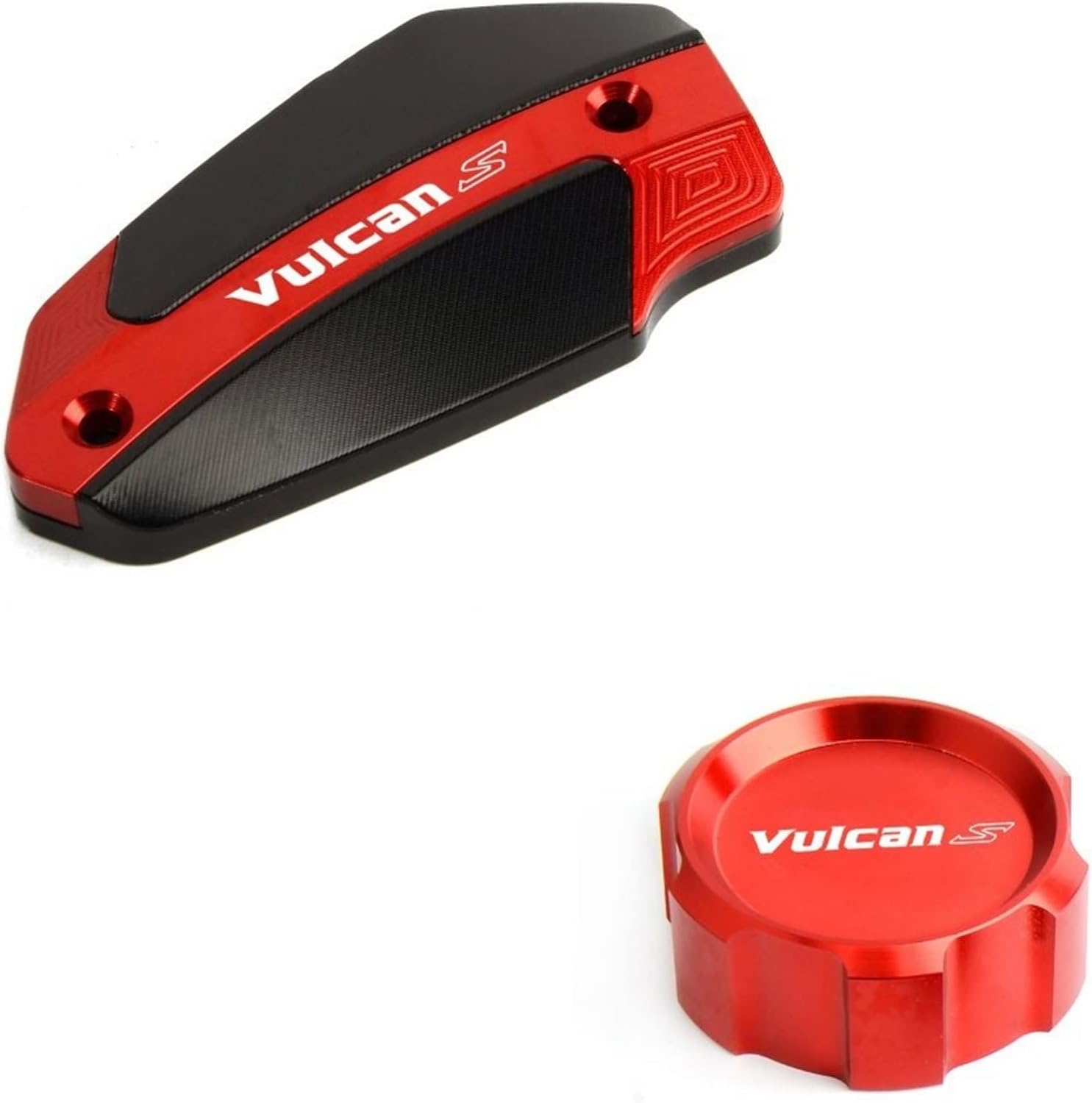 Motorcycle Front Rear Brake Fluid Cylinder Master Reservoir Cover Cap for Kawasaki Vulcan S 650 2015-2017 (Color : Rear red)