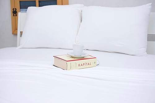 Miniatura 3 de Juego de sábanas 100% algodón con bolsillo profundo, tejido de camiseta, extra suave, fácil ajuste, juego de 3 piezas con funda de almohada, para