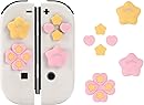 WISHAVEN ABXY Buttons Sticker Joystick Cover Caps, Cross D-Pad Button Caps Silicone Thumb Grips Set Compatible with Nintendo Switch/OLED Controller - Star Baby