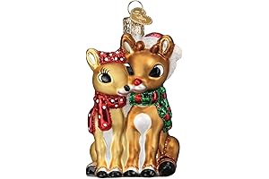 Old World Christmas Rudolph and Clarice Reindeer Ornament