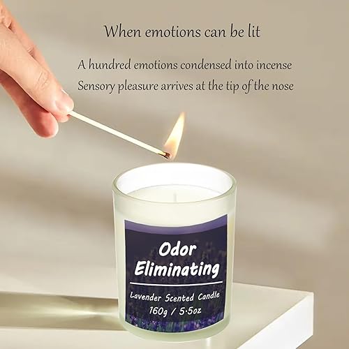 Miniatura 7 de Paquete de 2 velas eliminadoras de olores para mascotas, salvia + naranja, velas perfumadas aptas para mascotas, velas eliminadoras de olores de