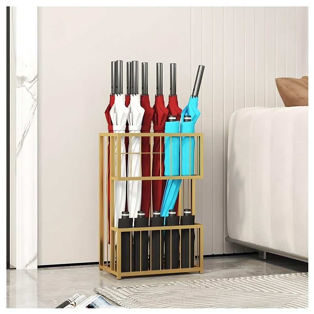 Porte-parapluie en métal grand modèle rectangulaire avec bac égouttoir