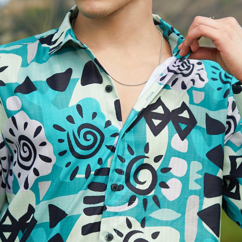 Image of CAHOOT Men's Shirt for Casual Wear | Spread Collar | Long Cuffed Sleeves | Button Closure | Shirt Crafted with Comfort Fit for Everyday Wear