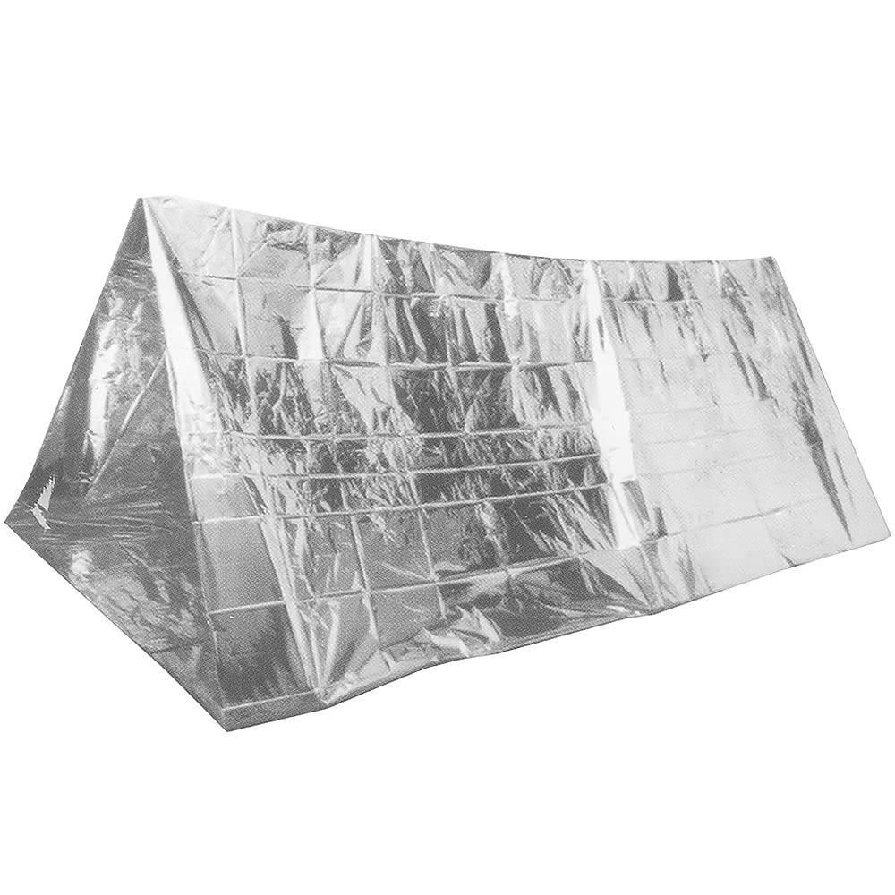 Tienda de la manta de supervivencia de emergencia, calentamiento reflectante resistente al agua para dormir PET Emergencia Tube Tienda para acampar, Senderismo, Maratón, Primeros Auxilios (5pcs)