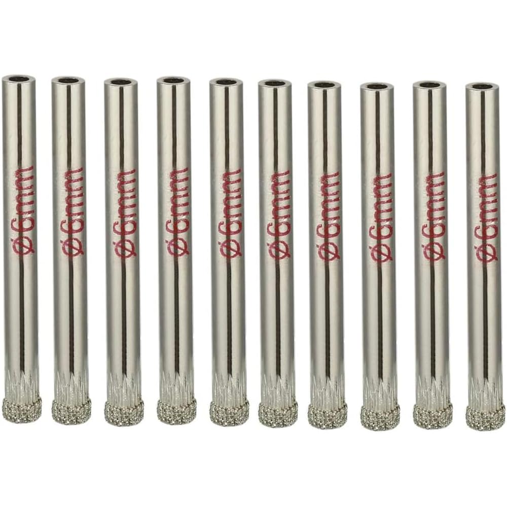 UPTODATETOOLS 10 Pcs 6mm Diamond Coated Hole Saws Drill Bits for Glass Ceramic Tile Marble Rock Porcelain Bottles Pots Brick (B0D25JG5KC) Amazon Price History, Amazon Price Tracker
