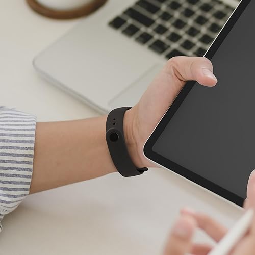 Miniatura 8 de Amzpas Bandas de TPU para Amazfit Band 7 Fitness & Health Tracker, paquete de 3 pulseras suaves y transpirables, correa deportiva de repuesto