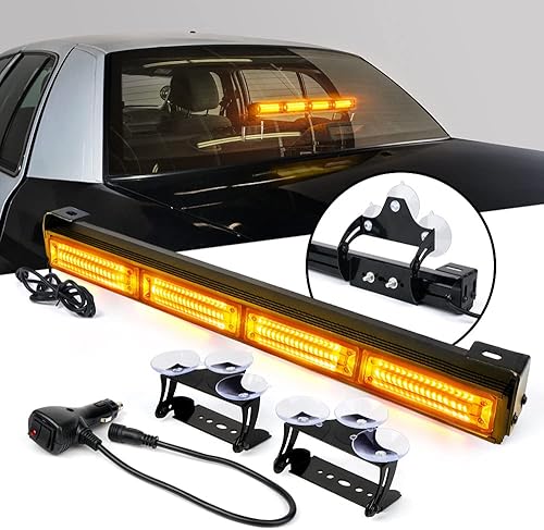 Miniatura 8 de Xprite Barra de luz estroboscópica COB de 27 pulgadas para asesor de tráfico de emergencia, barra de luz intermitente direccional de advertencia de