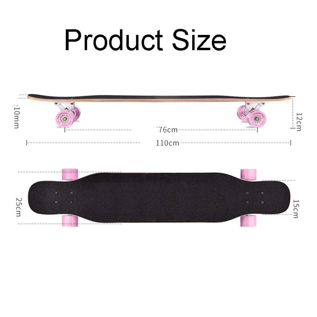TXTC 42 pulgadas monopatines completos, longboard skateboard, Cruiser Retro Skateboard para adultos niños jóvenes principiantes (color: D)