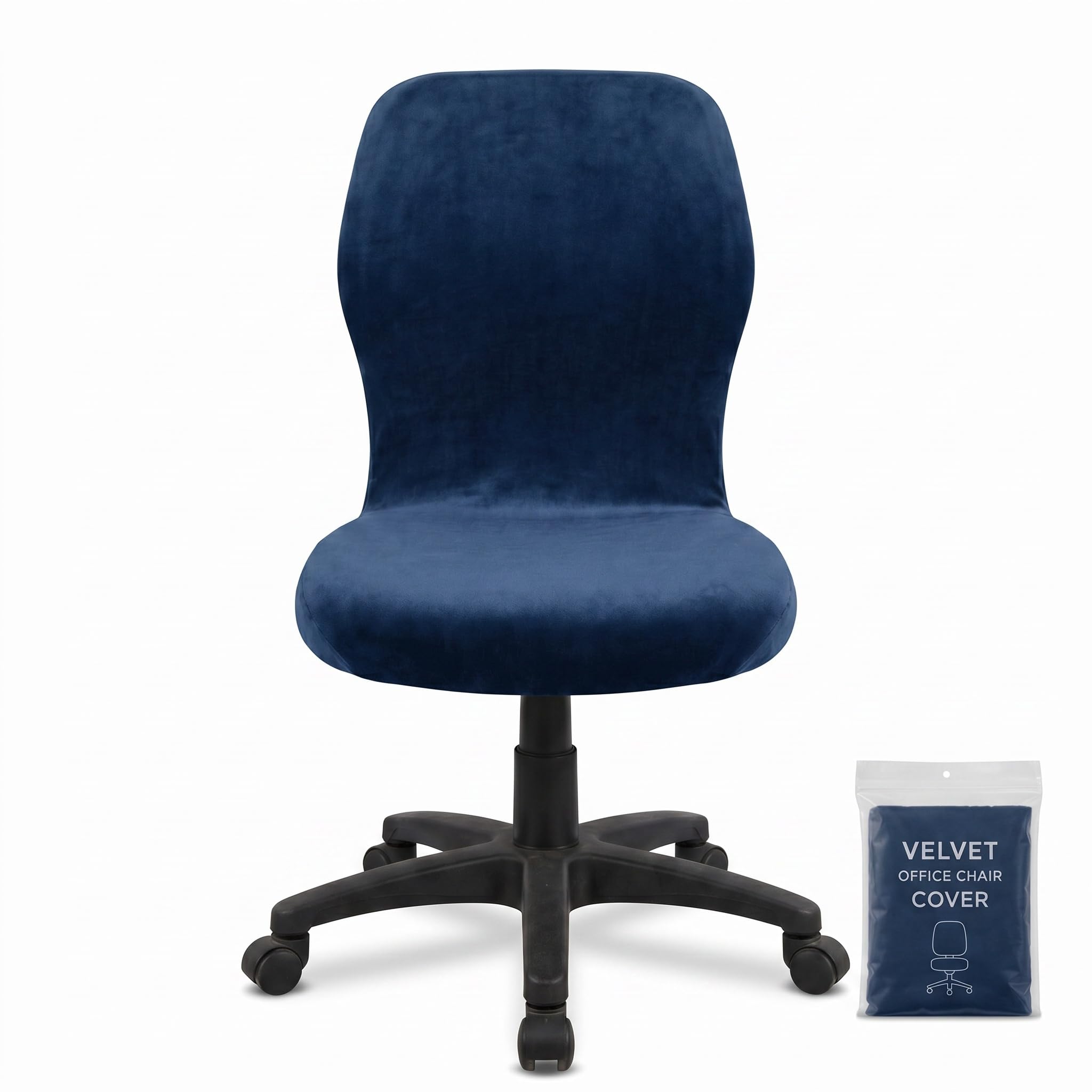 Deisy Dee Velvet Stretch Armless Office Chair Covers